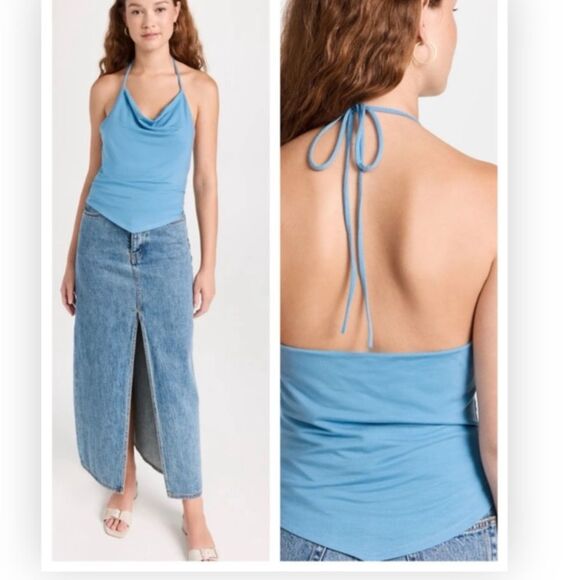 Reformation Henrietta Knit Top in Capri  XL NWT - Picture 2 of 5